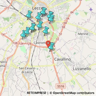 Mappa Via di Leuca Tempi Nuovi, 73020 Cavallino LE, Italia (2.35143)