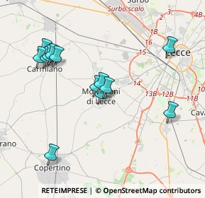 Mappa Via Gen.C.A. Dalla Chiesa, 73047 Monteroni di Lecce LE, Italia (4.12538)