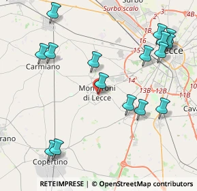 Mappa Via Gen.C.A. Dalla Chiesa, 73047 Monteroni di Lecce LE, Italia (5.21188)