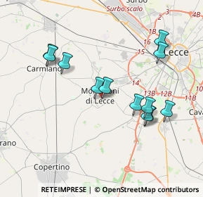 Mappa Via Gen.C.A. Dalla Chiesa, 73047 Monteroni di Lecce LE, Italia (3.96)