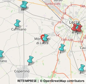 Mappa Via Gen.C.A. Dalla Chiesa, 73047 Monteroni di Lecce LE, Italia (6.24636)