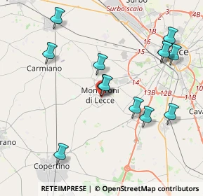 Mappa Via Gen.C.A. Dalla Chiesa, 73047 Monteroni di Lecce LE, Italia (4.53231)