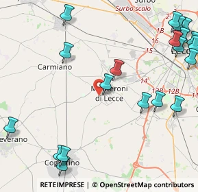 Mappa Via San Fili, 73047 Monteroni di Lecce LE, Italia (6.53)