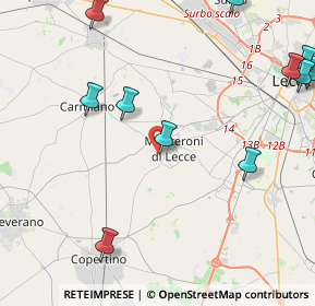 Mappa Via San Fili, 73047 Monteroni di Lecce LE, Italia (6.35167)