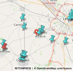 Mappa Via San Fili, 73047 Monteroni di Lecce LE, Italia (6.125)