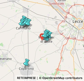 Mappa Via San Fili, 73047 Monteroni di Lecce LE, Italia (3.35273)