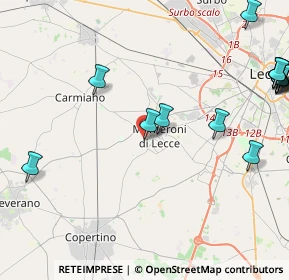 Mappa Via San Fili, 73047 Monteroni di Lecce LE, Italia (6.68941)