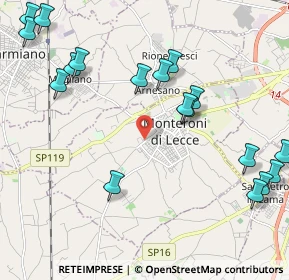 Mappa Via San Fili, 73047 Monteroni di Lecce LE, Italia (3.0175)