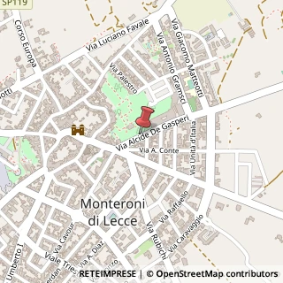Mappa Via Alcide De Gasperi, 32, 73047 Monteroni di Lecce, Lecce (Puglia)