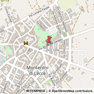 Mappa Via Alcide De Gasperi, 32, 73047 Monteroni di Lecce, Lecce (Puglia)