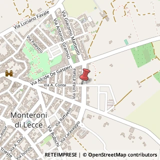Mappa Via Martiri di via Fani,  37, 73047 Monteroni di Lecce, Lecce (Puglia)