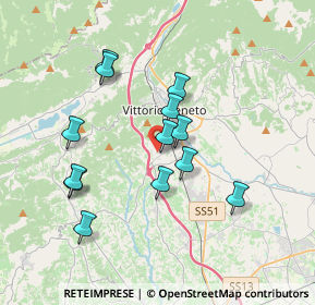 Mappa Via Pier Andrea Saccardo, 31029 Vittorio Veneto TV, Italia (3.24538)