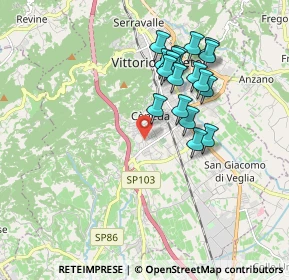 Mappa Via Pier Andrea Saccardo, 31029 Vittorio Veneto TV, Italia (1.64111)