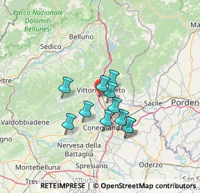 Mappa Via Pier Andrea Saccardo, 31029 Vittorio Veneto TV, Italia (9.54727)