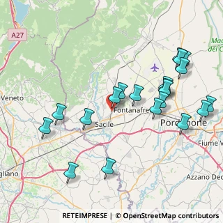 Mappa Via la Croce, 33070 Fontanafredda PN, Italia (8.845)