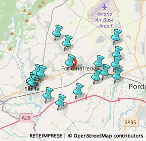 Mappa Viale Venezia, 33074 Fontanafredda PN, Italia (3.8665)