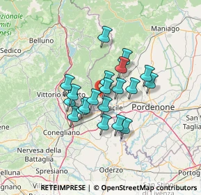 Mappa Via Castello, 33070 Caneva PN, Italia (9.5505)