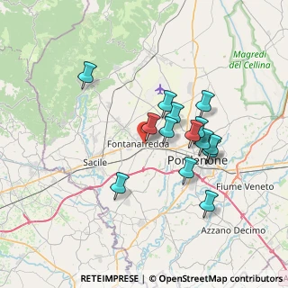 Mappa Via Graziani, 33074 Fontanafredda PN, Italia (6.12357)