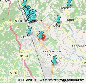 Mappa Via S. Caboto, 31029 Vittorio Veneto TV, Italia (2.27857)