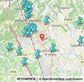 Mappa Via S. Caboto, 31029 Vittorio Veneto TV, Italia (2.3895)