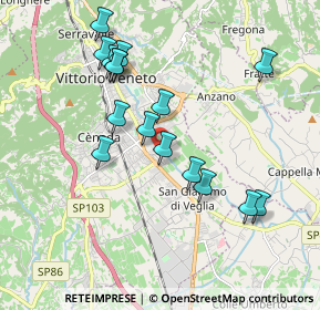 Mappa Via S. Caboto, 31029 Vittorio Veneto TV, Italia (1.83625)