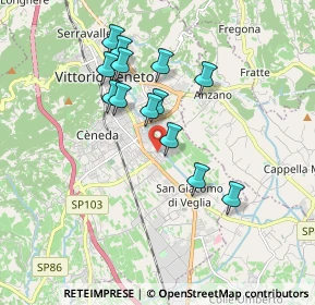 Mappa Via S. Caboto, 31029 Vittorio Veneto TV, Italia (1.58077)