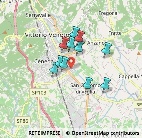 Mappa Via S. Caboto, 31029 Vittorio Veneto TV, Italia (1.21091)