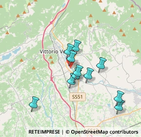 Mappa Via S. Caboto, 31029 Vittorio Veneto TV, Italia (3.04545)