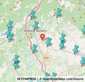 Mappa Via S. Caboto, 31029 Vittorio Veneto TV, Italia (5.9705)