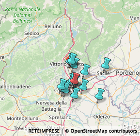 Mappa Via S. Caboto, 31029 Vittorio Veneto TV, Italia (9.85267)