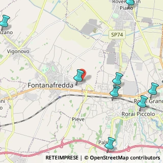Mappa Via Caterina Percoto, 33074 Fontanafredda PN, Italia (3.43455)