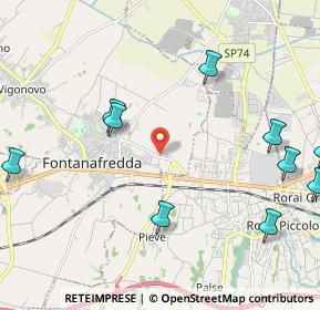 Mappa Via Caterina Percoto, 33074 Fontanafredda PN, Italia (2.99583)