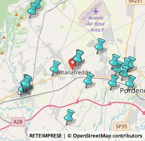 Mappa Via Paolo Diacono, 33074 Fontanafredda PN, Italia (4.687)