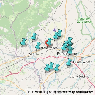 Mappa Via Paolo Diacono, 33074 Fontanafredda PN, Italia (6.70188)
