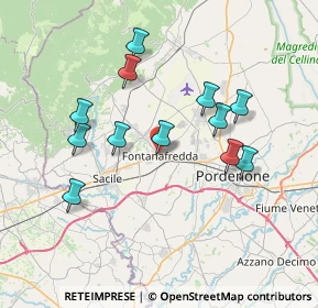 Mappa Via Friuli, 33074 Fontanafredda PN, Italia (6.82667)