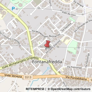 Mappa Via Friuli, 22, 33074 Fontanafredda, Pordenone (Friuli-Venezia Giulia)