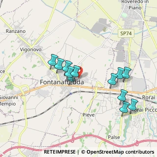 Mappa Via S. Pellico, 33074 Fontanafredda PN, Italia (1.7325)