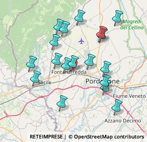 Mappa Via S. Pellico, 33074 Fontanafredda PN, Italia (7.30667)