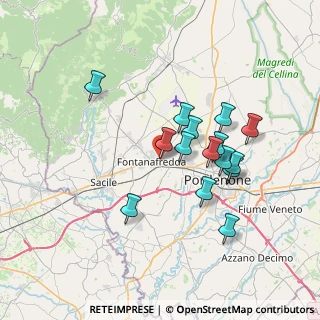 Mappa Via S. Pellico, 33074 Fontanafredda PN, Italia (6.20667)