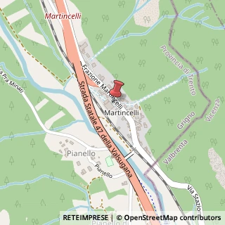 Mappa Frazione Martincelli, 5D, 38055 Grigno, Trento (Trentino-Alto Adige)