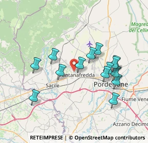 Mappa 33074 Fontanafredda PN, Italia (6.825)