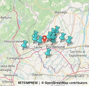 Mappa 33074 Fontanafredda PN, Italia (8.14385)