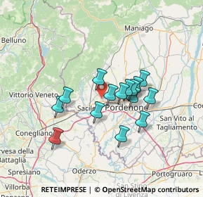 Mappa 33074 Fontanafredda PN, Italia (10.62333)
