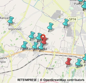 Mappa Via Giosuè Carducci, 33074 Fontanafredda PN, Italia (2.8495)