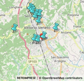 Mappa 31029 Vittorio Veneto TV, Italia (1.77417)