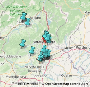 Mappa 31029 Vittorio Veneto TV, Italia (11.65579)
