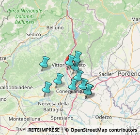 Mappa 31029 Vittorio Veneto TV, Italia (10.12273)