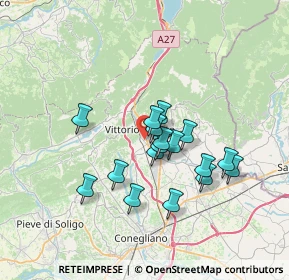 Mappa 31029 Vittorio Veneto TV, Italia (5.51529)