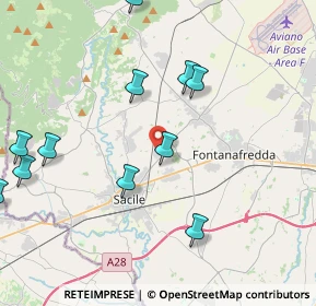 Mappa Via Pedrada, 33074 Fontanafredda PN, Italia (5.11667)