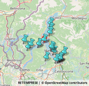 Mappa 22021 Bellagio CO, Italia (11.4925)